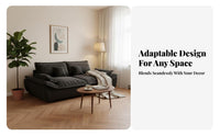 Sailboat Sofa French Retro design Couch Deep Seat Design Home Seating for Apartment Dwellers, Homeowners, Living Room, Small Spaces, Lounge Area