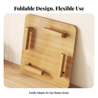 Foldable Square Table Space-Saving Square Foldable Table Versatile Portable for Adults, Alcove Window, Small Areas, Bedroom