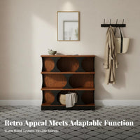 Vintage design Arched Top Cabinet Multi-Functional shelving unit adaptable Storage Furniture Space-Saving for Apartment Dwellers, Interior Design aficionados, Entryway, Living Room, Home Office, Bedroom