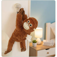 Furry Monkey Tissue Holder Furry Home Accessory Cream-Colored