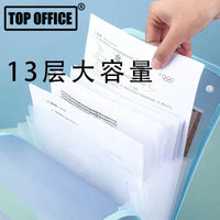 A4手提文件夹试卷袋学生用多层大容量风琴包ins高颜值分类收纳袋
