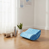 2 Pieces Fitness Block with Pad Contoured Rocker Block Ergonomic Foam Stability Pad for Yogis, Pilates Practitioners, Home Gym