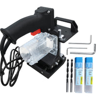 2-in-1 Slotting Bracket Trimmer Linear Rail Slotting Machine Side Hole Invisible Fastener Wardrobe Cabinet Panel Woodworking Tool