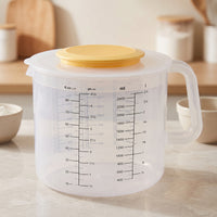 Measuring Cup with Lid Easy to Read Graduated Pitcher with Handle Large-Capacity Measuring Pitcher with Handle for Home Cooks, Pastry-Making