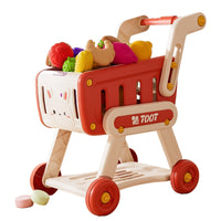 Kids Shopping Cart Toy with Fruits for Toddlers