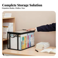 Transparent Book Tote debris-resistantguard Organizer Bag closure for Office Workers