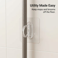 Round Single Hook for Home Organization and Storage, Modern No Drill Acrylic Wall Holder with Strong Adhesive