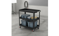 3 Tier Tool Service Cart Thickened Metal Rolling Tool Service Cart Heavy Duty