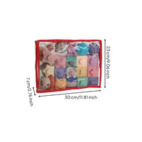 Tactile Soft Building Block Set Textured Baby Blocks with Mesh Bag Easy to Grasp Stacking Blocks Long-Lasting for Playroom