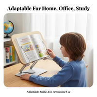 Adjustable book Easel Handshands-unrestricted Adjustable Bookrest with Page holders for Home