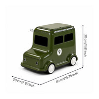Car-Shaped Trash Bin Printed Numbering Trash Bin with Inner Liner Rounded Body