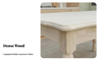 prepared to Finish Carved Leg Dining Table Rustic Country design Unfinished Carved Leg Table Vintage Design Household Furniture Ornate Carvings for DIY hobbyists, Apartment Dwellers, Homeowners, Kitchen, Restaurant, Bistro, Home