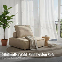 Reconfigurable Block Sofa Launderable Detachable Upholstery Reconfigurable Sofa Set Wabi-Sabi Aesthetic Comfy Upholstery