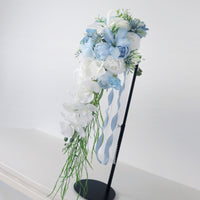 Waterfall Bouquet Faux Cascading Bouquet Authentic-Looking Flowers for Brides, Bridesmaids, Wedding Ceremonies, Outdoor Weddings