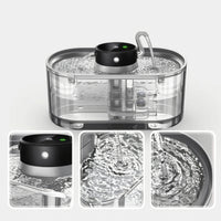Pet Water Fountain Cordless Cat Water Fountain Sensor Automatic for Cats, Home