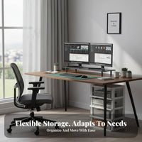 Mobile Under-Desk Shelf Space-Saving Storage Rack Multi-Purpose for Study Room