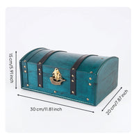 Wooden Treasure Chest with Arched Lid Rustic Wooden Treasure Chest with Locking Latch Arched Storage Box for Collectors