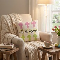 Easter Pillow Cover Linen Cushion Covers Throw Pillowcase for Home Sofa Living Room