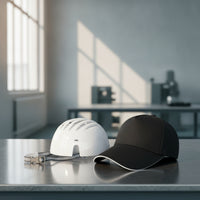 Adjustable Bump Cap with Chin Strap Low-Profile Design Short Brim Bump Cap Lightweight Hat for Construction Sites