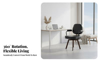 Upholstered rotating Task Chair effortless Rolling Casters for Study Room, Students