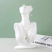 Resin Bust Jewelry Display Stand for Necklaces and Earrings