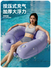 跨境夹网浮床游泳充气儿童游泳圈大人加厚户外水上躺椅充气浮排