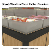 Snack and Candy Display Stand Heavy-Duty Snack Display Rack Sturdy Construction Freestanding Candy Shelf for Convenience Store Managers, Vendors