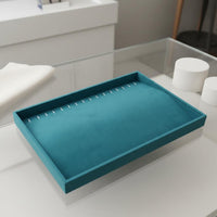 Jewelry Tray Velvet Lined Necklace Tray No Assembly Needed Earring Holder Stand for Market Stall, Craft Fair