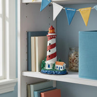 Lighthouse Ornament Striped Mediterranean Lighthouse Ornament Resin