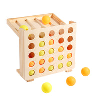Bouncing Ball Battle Tabletop Game for Hand-Eye Coordination Training, Wooden Educational Toy for Kids and Seniors