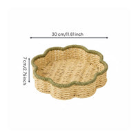2 Pieces Paper Rope Basket Multifunctional Home Storage Handwoven