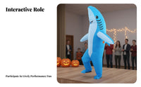 Inflatable Shark Outfit Full-Body Coverage Inflatable Suit Single Size Fits Most