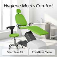 Waterproof Non-Slip PU Leather Elastic Full Covers, Seat Cover Set, 4 Pieces, Doctor Chair Covers, PU Leather Unit, Seat Covers