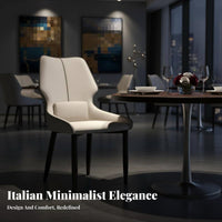 Upholstered Side Chair Padded Seat Curved supportrest Chair adaptable Use