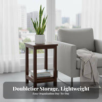 Modern Design 2-Tier C-Shaped End Table Multi-Functional Plant Stand Space-Saving Household Furniture Stable design for Apartment Dwellers, Homeowners, Students, Living Room, Bedroom, Small Spaces, Next to Sofa