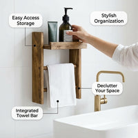 Bedroom Corner Shelf Wall Mounted for Living Room Decor, Wood Display and Unit for Homeowners