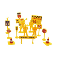18 Pieces Scene Building Miniature Traffic Cone and Sign Set Encourages Imaginative Play Toy Road Signs and Cones Role-Playing Fun Miniature Traffic Signs Stackable Design for Children, Preschoolers, Cake Decoration