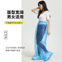 Adult Disposable PE Long Transparent Rain Poncho for Outdoor Hiking and Rafting
