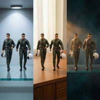 Pilot Model with Helmet Lifelike Miniature Sturdy for Desk