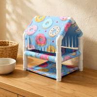 Double Layer Hideout Hut Detachable and Washable Small Pet Hideout Hut