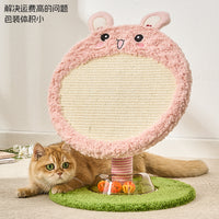 小熊小兔剑麻猫抓板耐磨不掉屑猫转盘自嗨解闷趣味猫咪玩具