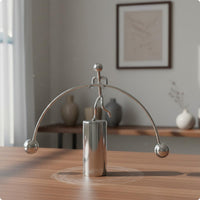 Metal Balancing Ornament Polished Decor Item Curved