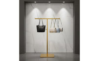 T Bar Purse Display Stand Sturdy Construction T-Shaped Display Stand Countertop Hanging Rack Non-Slip Design for Craft Fair