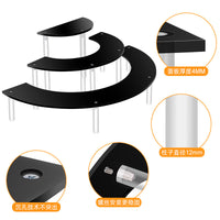 Acrylic Cake Display Stand Figurine Storage Desktop Organizer Tiered Step Display Rack