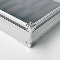 12 Compartment Watch Box Spacious Compartments Aluminum Watch Case Individual Item Storage Debris-Resistant Scuff Protection