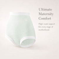 Postpartum Underwear High Waist for Maternity and After Birth, Plus Size Bamboo Fibre Knickers with Silk Gusset