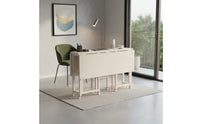 Space-Saving Folding Desk with Shelves Stable Frame Collapsible Study Desk on Wheels Tool-Effortless Setup Home Furniture for Students, Bedroom