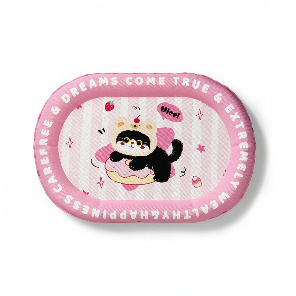 Cool-to-Touch Pet Cooling Mat with Supportive Edge Portable Dog Cooling Bed with Cushion Washable Soft for Dogs, Pets, Cats