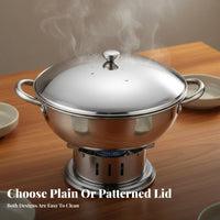 Heavy Duty Stainless Steel Pot Lid Long-Lasting Chafing Dish Cover Easy to Clean for Restaurant Owners, Professional Chefs, Restaurants, Bar