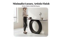 Slim silhouette Narrow Console Table Space-Saving Narrow Accent Table Minimalist Design Entryway Stand Italian aesthetic for Homeowners, Apartment Dwellers, Interior Designers, Hallway, Hotel Lobby, Living Room, Bedroom